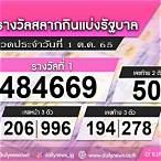 หวยงวดที่ 1 ตุลาคม 2565